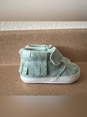Vans Moccasin Infant Mint Green Soft Sole size 1